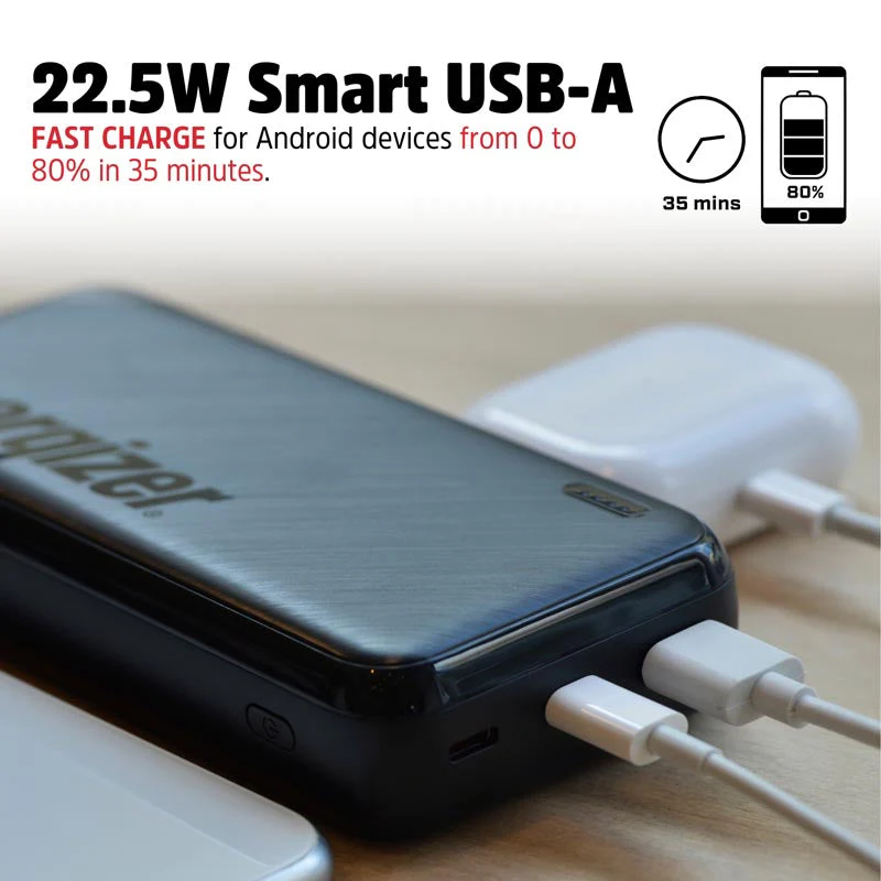 Energizer UE20055PQ 20000mAh Fast Charging Power Bank (Black) - Image 12