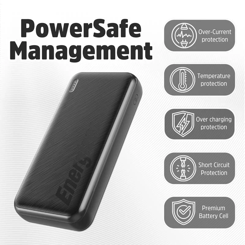 Energizer UE20055PQ 20000mAh Fast Charging Power Bank (Black) - Image 9