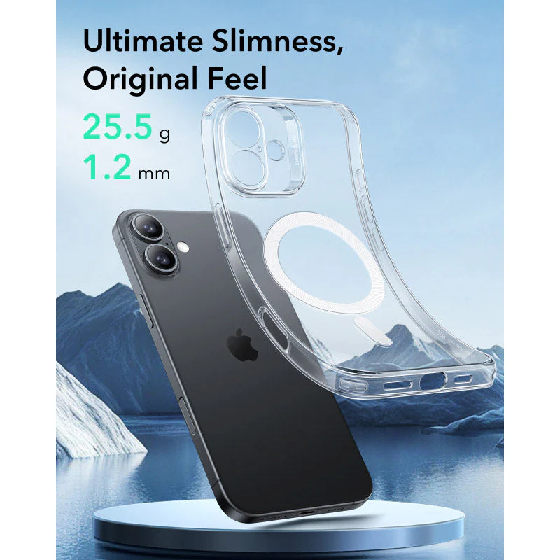 ESR iPhone 16 Plus Zero Clear Case (HaloLock) - Clear - Image 4