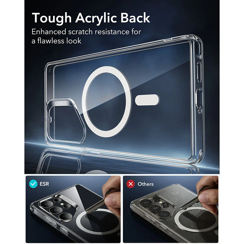 ESR Samsung Galaxy S25 Ultra Classic Hybrid MagSafe Case with HaloLock - Clear - Image 7