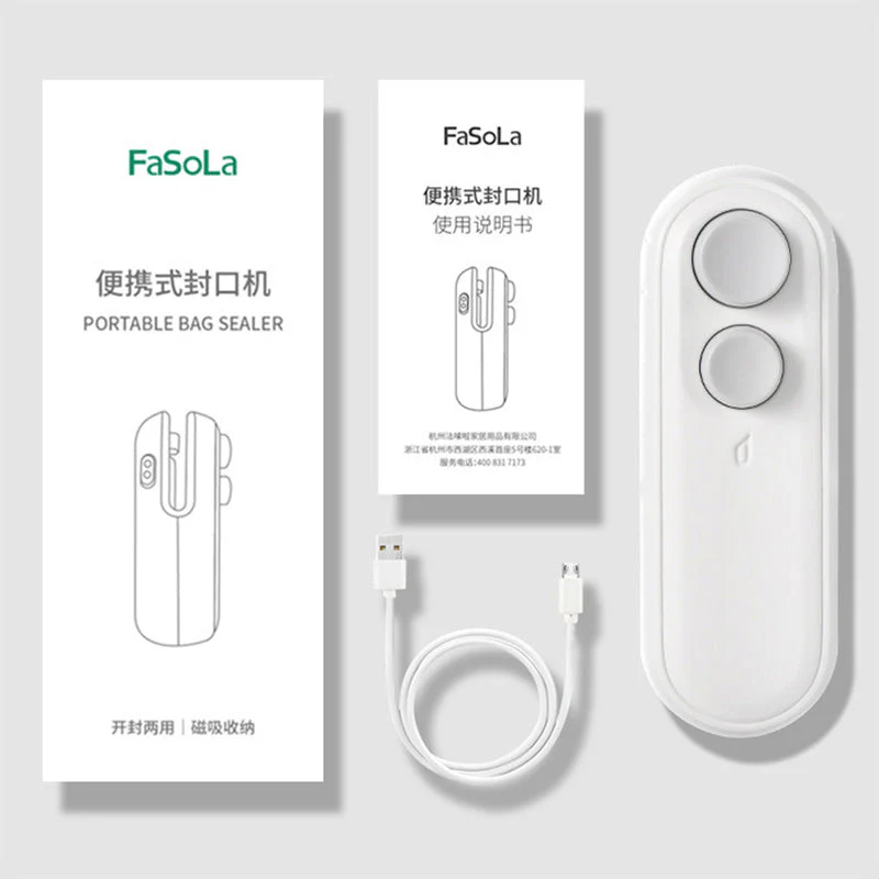 Fasola Portable Bag Sealer 400mAh 16W USB Rechargeable - Image 2