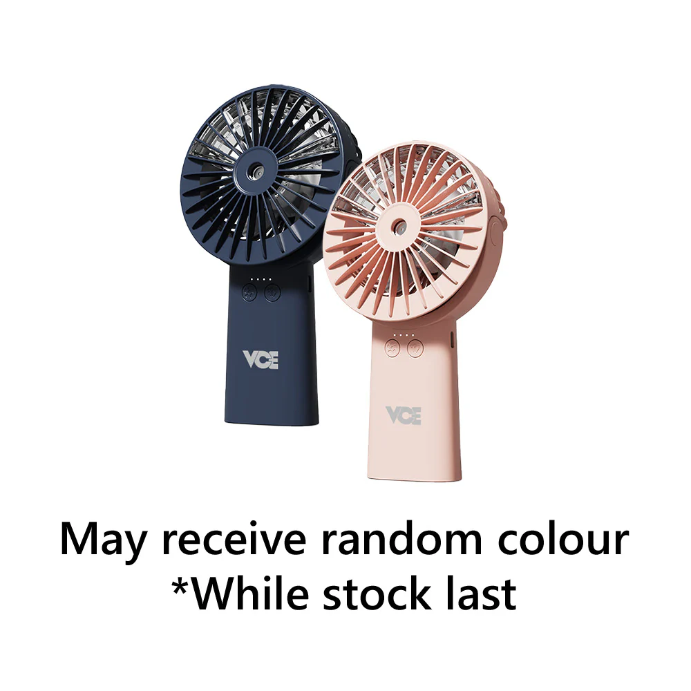 FLB-VCE VE-LAC80-Handheld Fan with Water Mist Pink /Blue