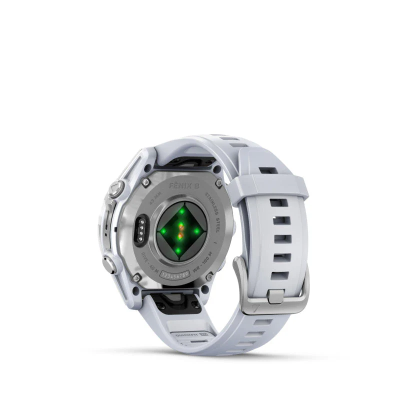 Garmin fenix 8 43mm AMOLED Glass/Stainless (Silver/Whitestone) - Image 5