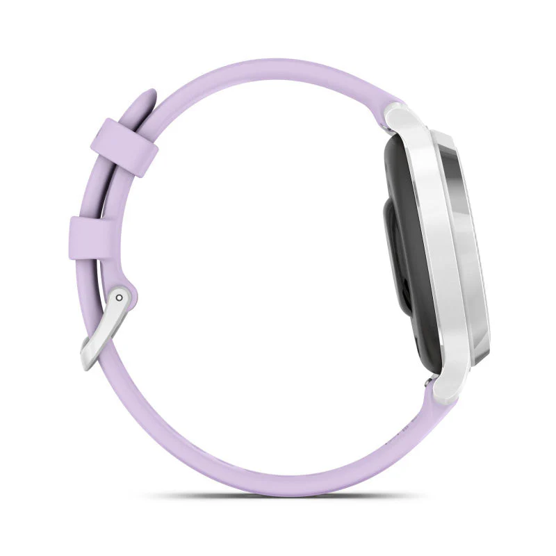 Garmin Lily 2 Active Silver with Purple Jasmine Silicone Band - Image 4