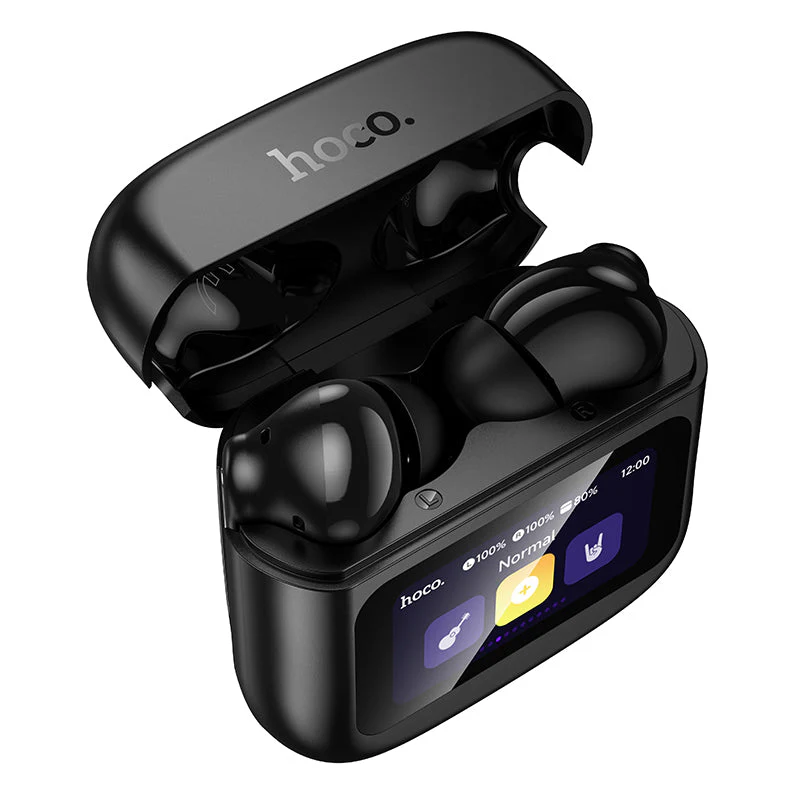 Hoco EQ14 Cool Color True Wireless BT Headset with Touchscreen (Black) - Image 7
