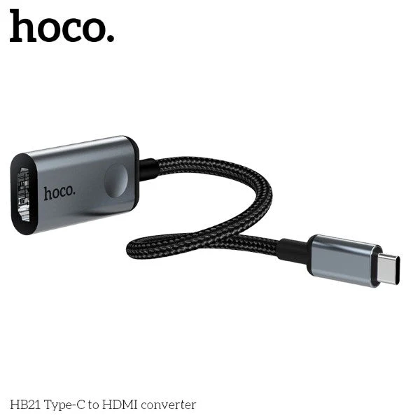 Hoco HB21 Type-C to HDMI Converter (Grey) - Image 4