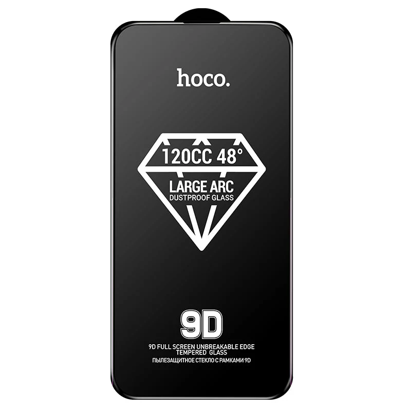 Hoco iPhone 15 Plus A34 9D large arc dustproof glass TPG - Image 2