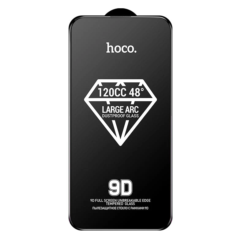 Hoco iPhone 15 Pro Max A34 9D large arc dustproof glass TPG - Image 2