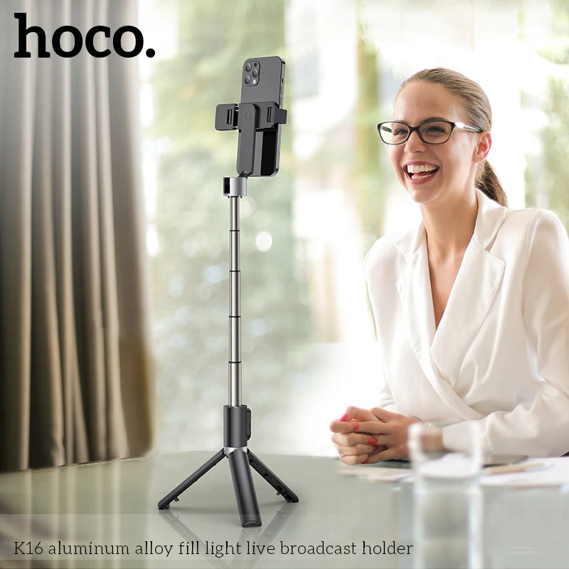 Hoco K16 Selfie Stick Tripod Holder (Black) - Image 2