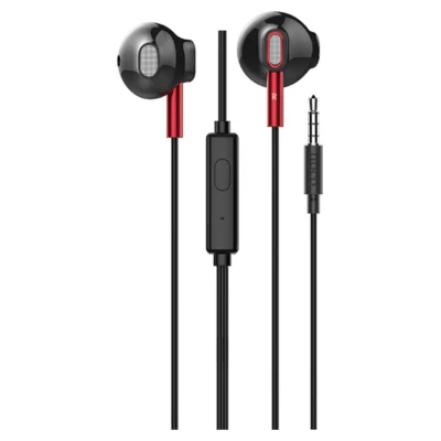 Hoco M57 Wired Earphones with Mic (Black) - Image 2