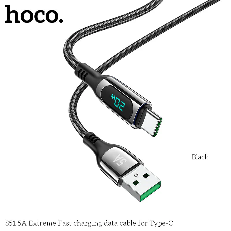 Hoco S51 USB-A to USB-C 5A FastCharging Cable - Image 11