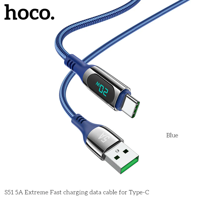 Hoco S51 USB-A to USB-C 5A FastCharging Cable - Image 9