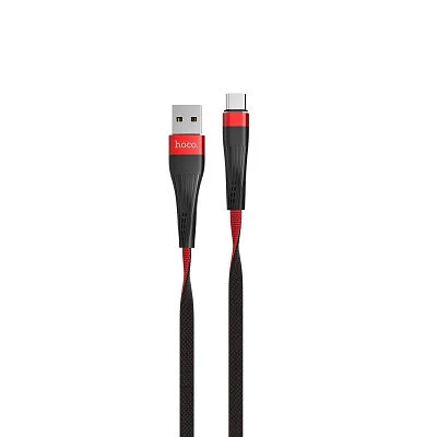 Hoco U39 USB A to Type-C USB2.0 2.1A Cable 1M Red+Black