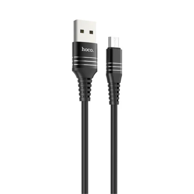 Hoco U46 Silicone USB A to Micro USB Charging Cable 1M Black