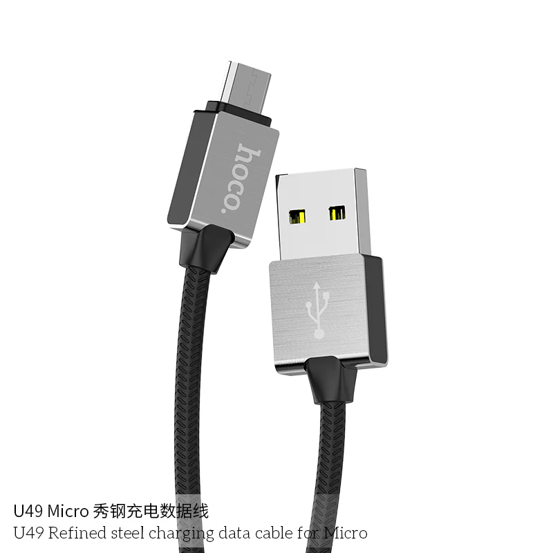 Hoco U49 USB A to Micro USB Charging Cable 1M Black - Image 3