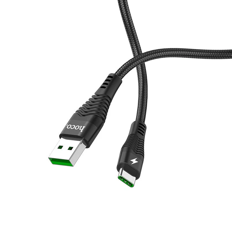 HOCO U53 USB A to Type-C Flash Charging Cable 5A 1.2M (Black)
