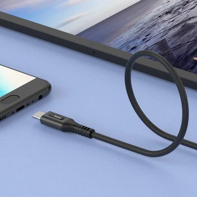 HOCO U79 Admirable Small Power Off Type-C USB Cable (Black)