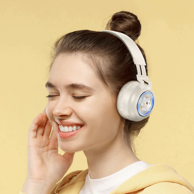 Hoco W50 Cute Fun BT Headphones (Milky White) - Image 3