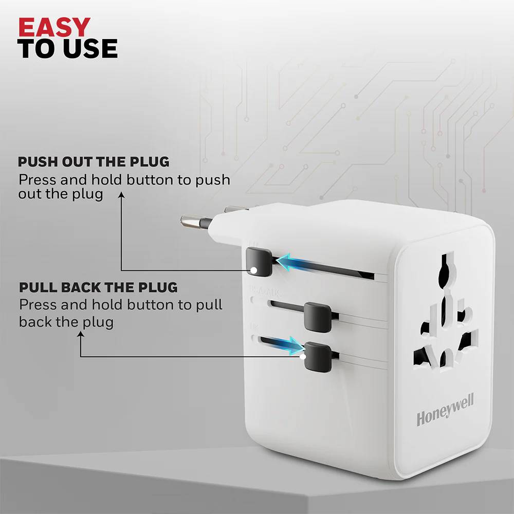 Honeywell Universal World Travel Adapter 45W (White) - Image 6