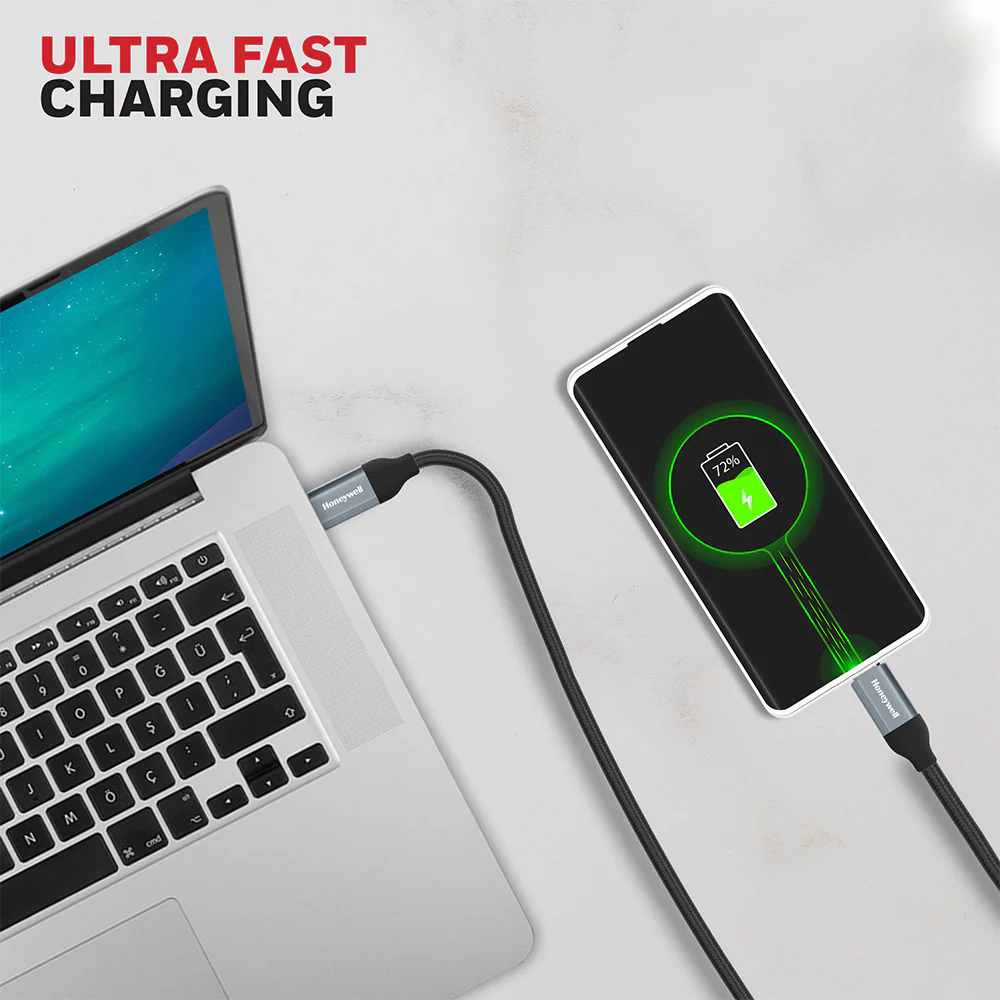Honeywell USB C to USB C Cable USB 3.1 1.2M (Black) - Image 8