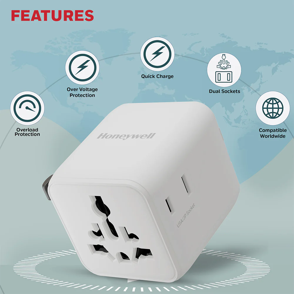 Honeywell World Travel Adapter (White) - Image 6