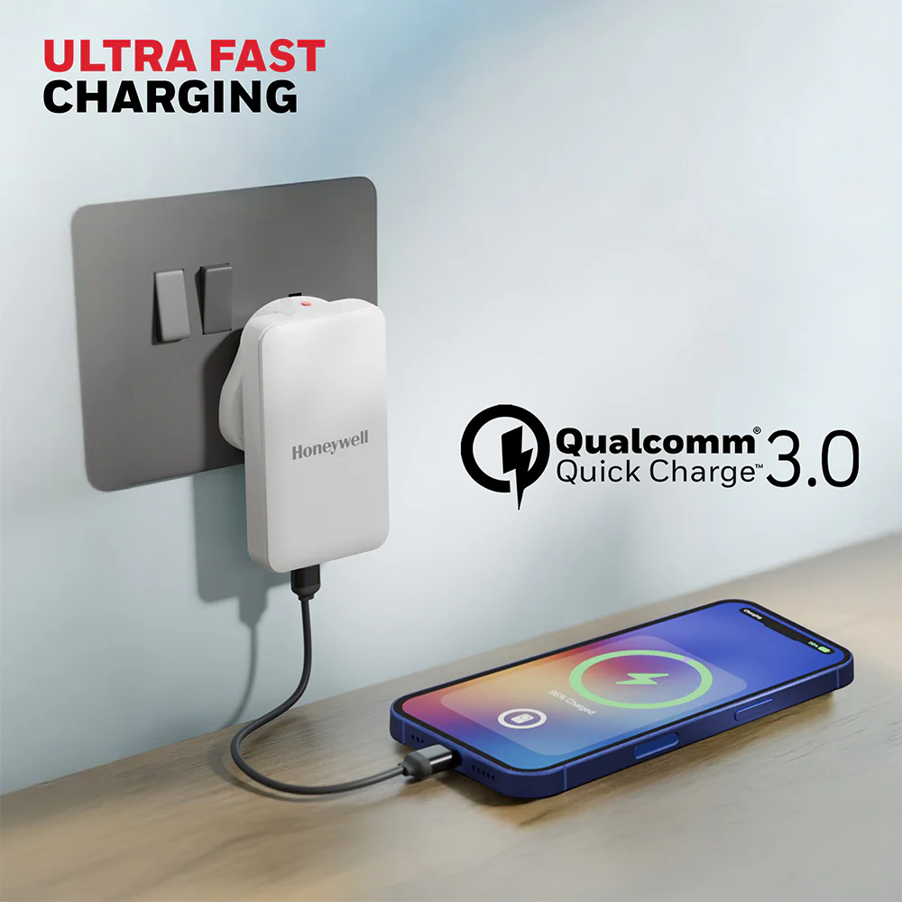 Honeywell Zest GaN Charger 45W Ultra Thin (White) - Image 3