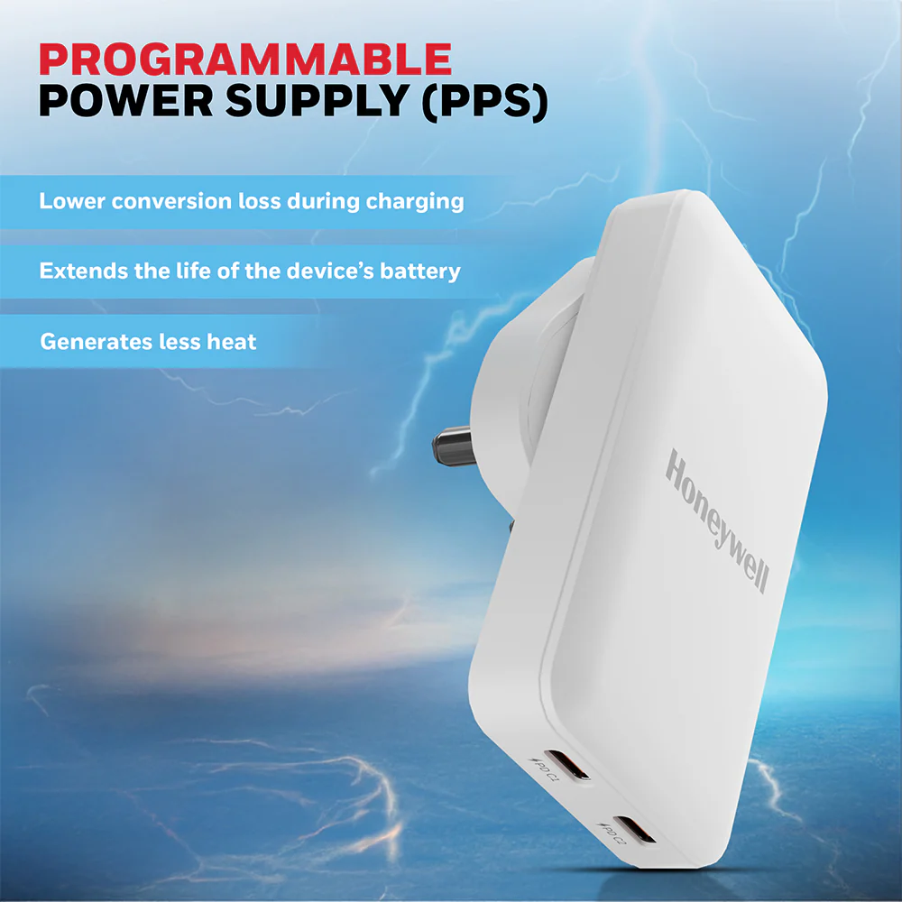 Honeywell Zest GaN Charger 45W Ultra Thin (White) - Image 6