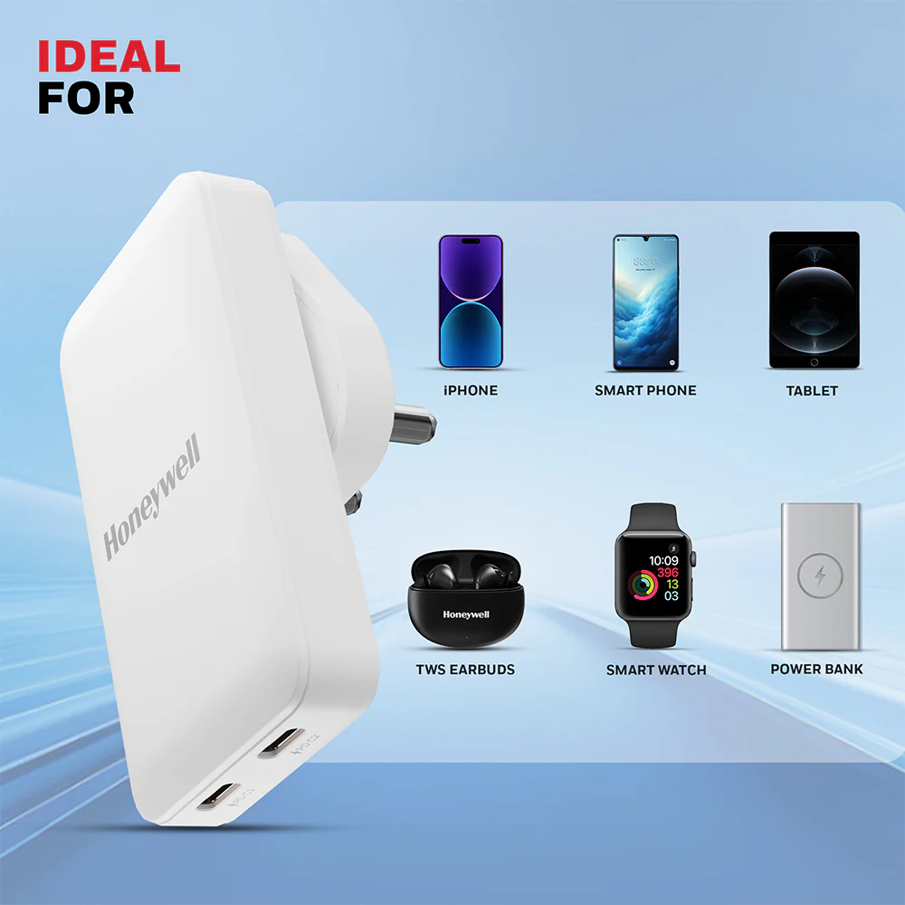 Honeywell Zest GaN Charger 45W Ultra Thin (White) - Image 8