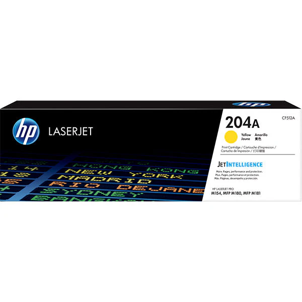HP 204A Yellow LaserJet Toner Cartridge (CF512A)