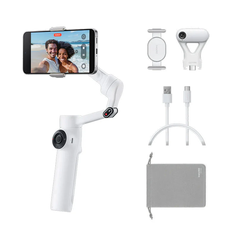Insta360 Flow 2 AI Tracker Bundle (Summit White) - Image 2
