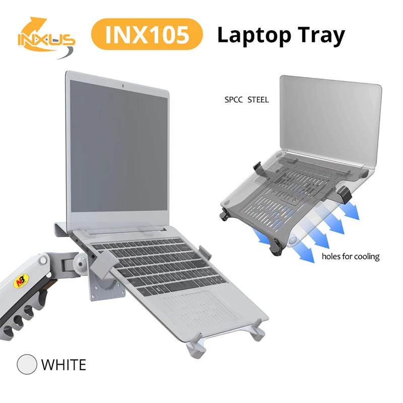 INXUS INX105 Laptop Tray Up to 17.3-inch (White) - Image 2