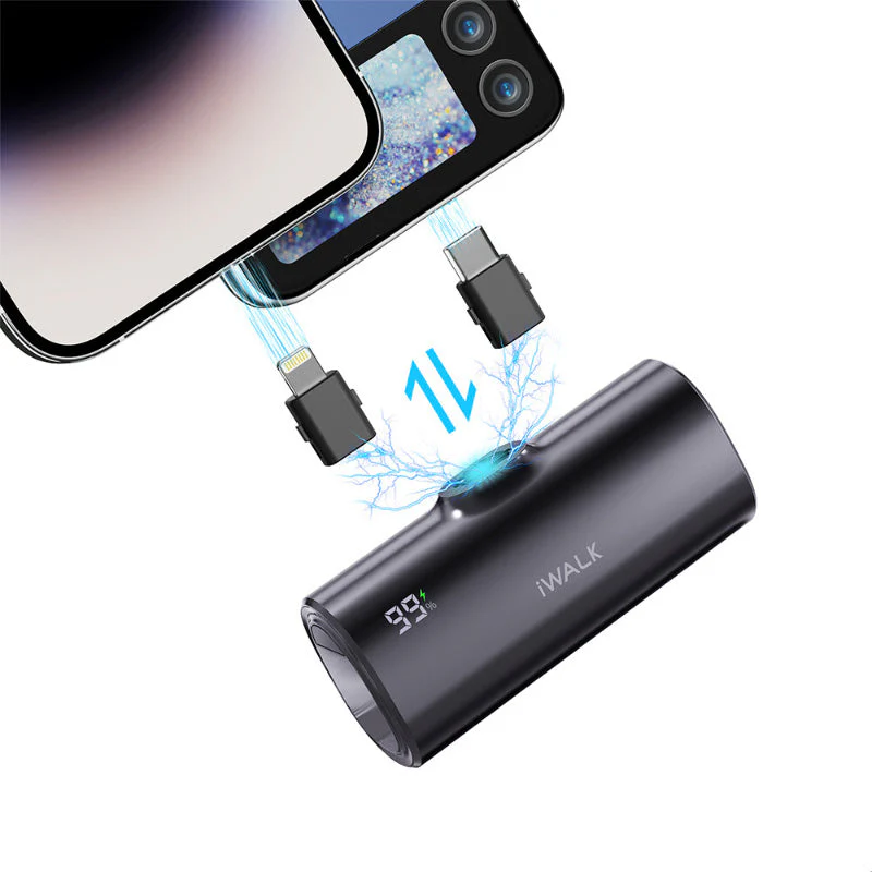 iWalk Linkpod X 5000mAh 20W Fast Charge 2-in-1 PB (Black) - Image 4