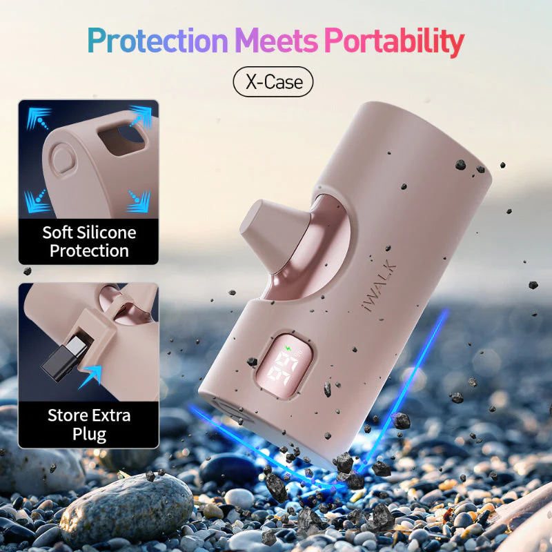 iWalk Linkpod X 5000mAh 20W Fast Charge 2-in-1 PB (Pink) - Image 2