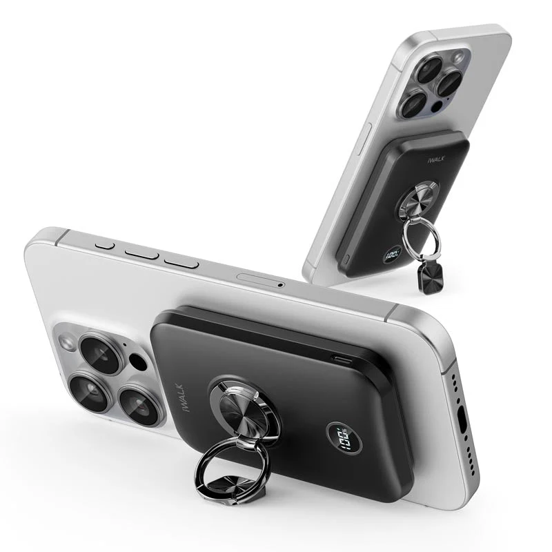 IWalk PowerGrip 10000mAh Magnetic Wireless PowerBank for iPhone (Black) - Image 2