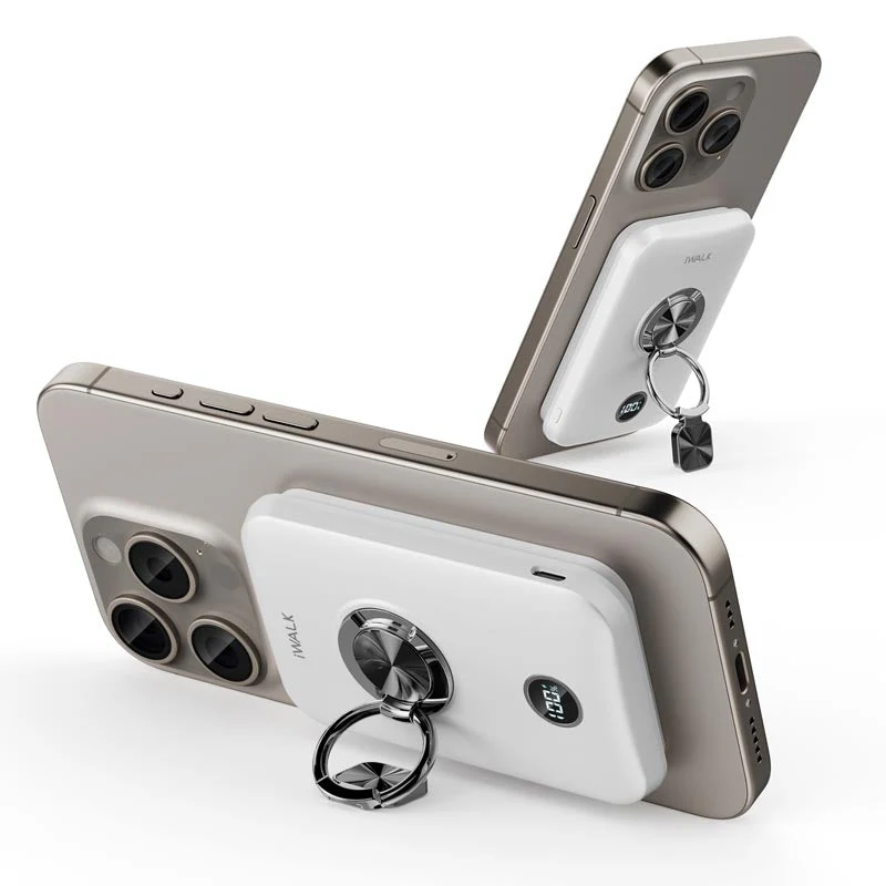 IWalk PowerGrip 10000mAh Magnetic Wireless PowerBank for iPhone (White) - Image 5