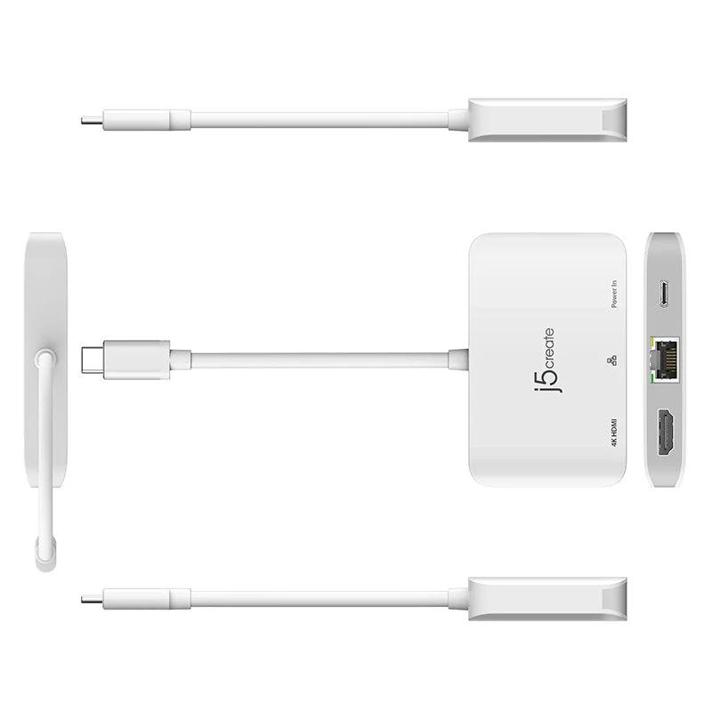 J5Create JCA351 USB-C to 4K HDMI Ethernet Adapter - Image 2