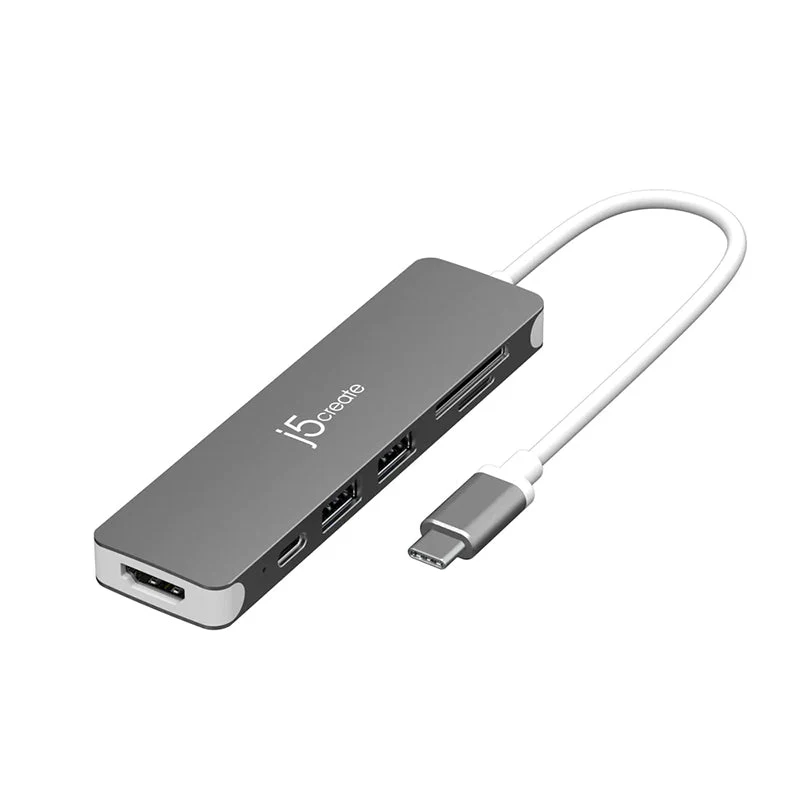 J5Create JCD353 6-in-1 USB-C to 4K HDMI Multi-Port Hub - Image 2