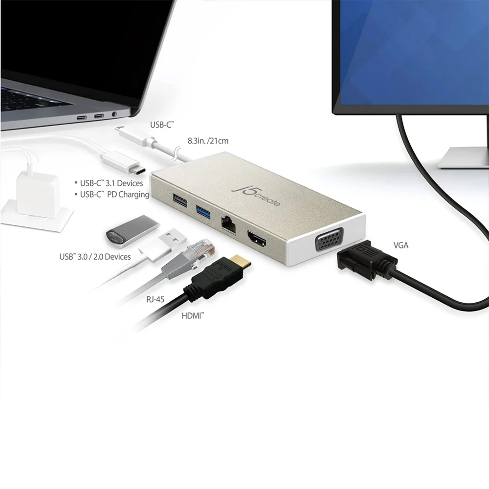 J5Create JCD376 Type-C Fully Functional Mini Dock - Image 4