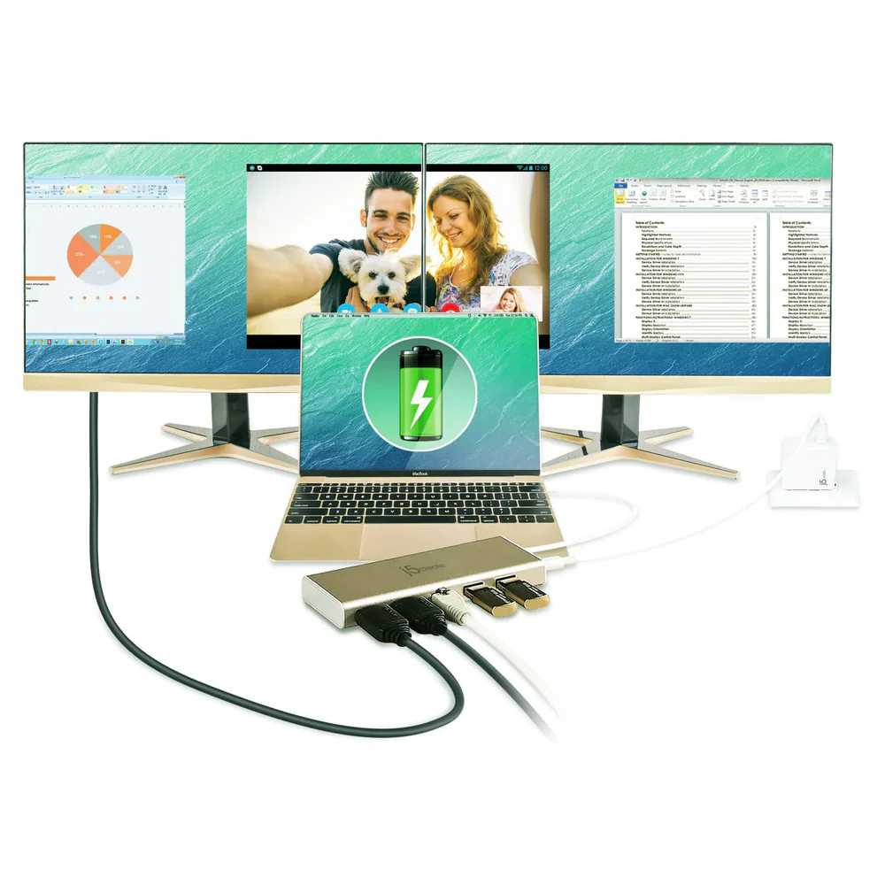 J5Create JCD381 Type-C Mini Dock with Power Delivery - Image 3