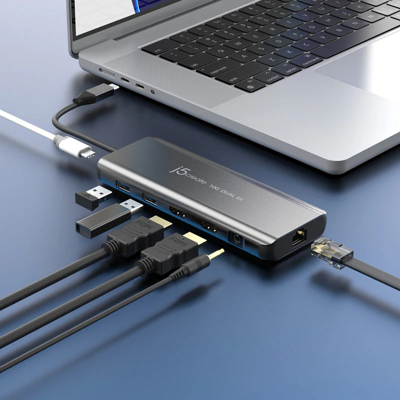 J5Create JCD398 USB-C Dual 4K HDMI Mini Dock - Image 6