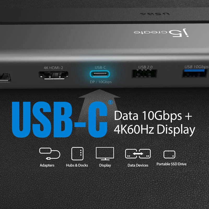 J5Create JCD554 USB4 Triple 4K Display Docking Station - Image 10