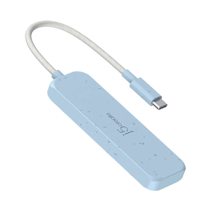 J5Create JCH341EC USB-C 4-Port Type A Gen 2 Hub (Cyan)
