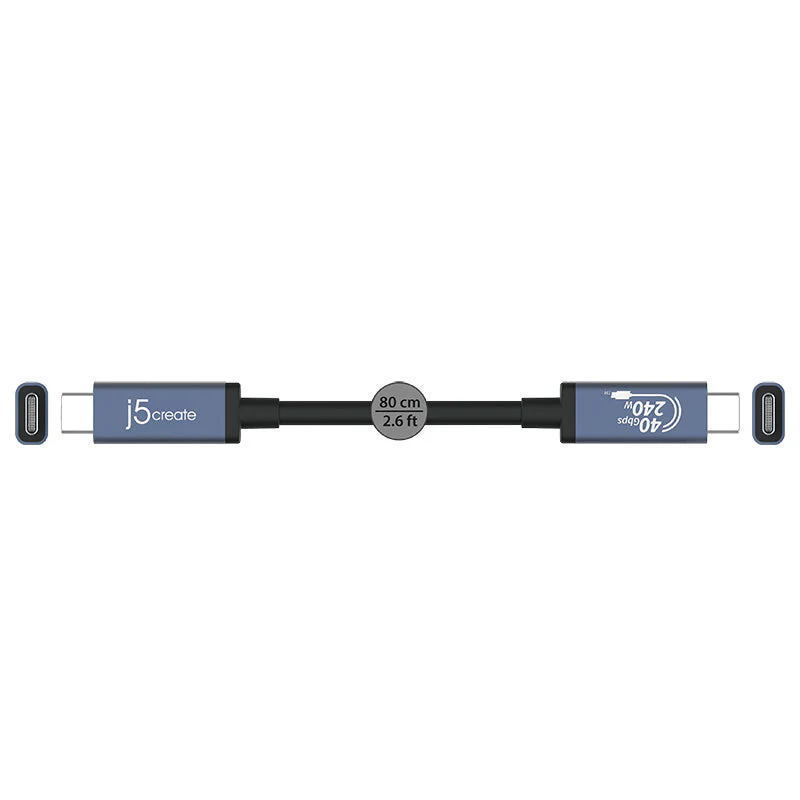 J5Create JUC29L08 USB4 240W USB-C PD 3.1 E-Marker Cable - Image 3
