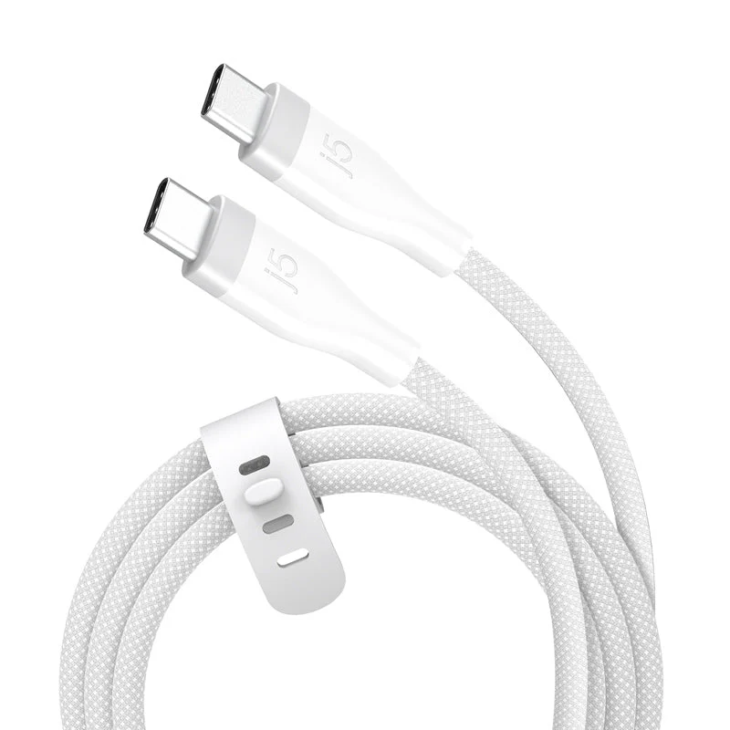 J5Create JUCX18L18R USB C to C 60W Fast Charging Cable (White)