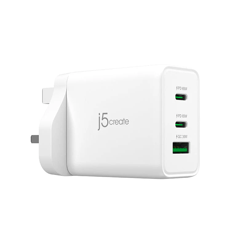 J5Create JUP3365F 65W GaN USB-C 3-Port Charger - Image 2