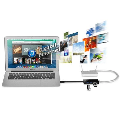 J5Create USB 3.0 Gigabit Ethernet & 3-Port HUB (JUH470) - Image 6
