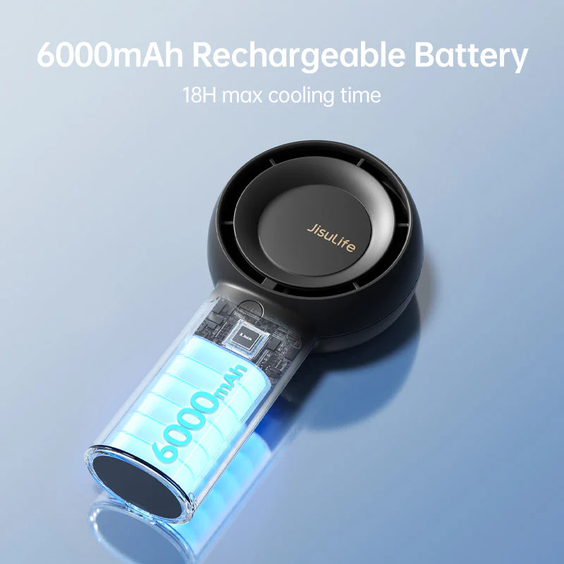 Jisulife FA43-Black HandFan Life5 Plus 6000mAh (Black) - Image 4