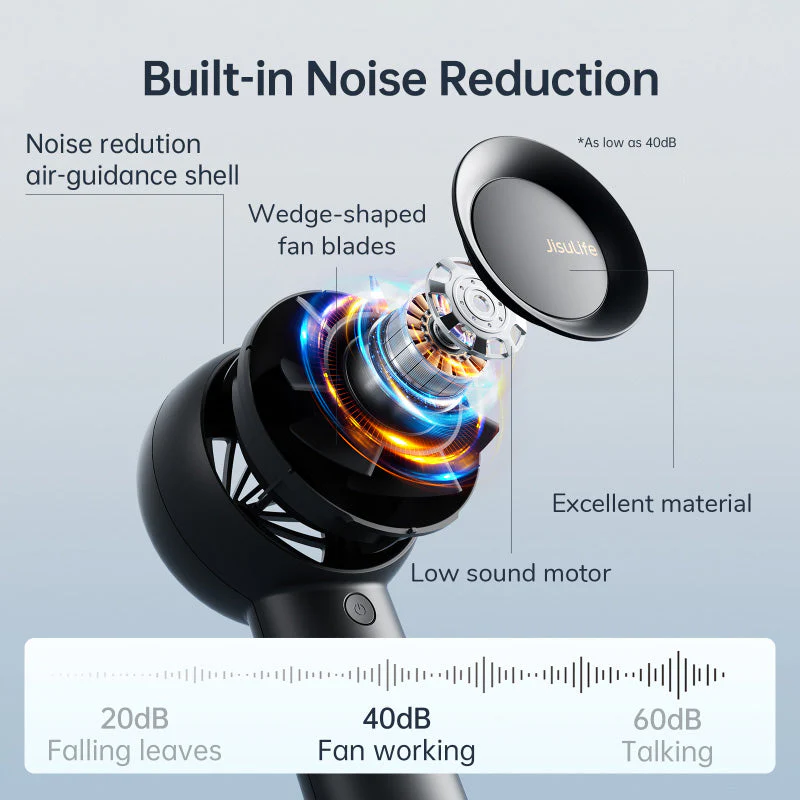 Jisulife FA43-Black HandFan Life5 Plus 6000mAh (Black) - Image 5