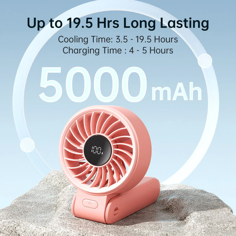 Jisulife Life7-Black Handheld Fan 5000mAh (Black) - Image 4