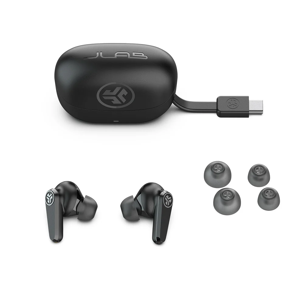 JLab Go Pods ANC True Wireless Earbuds (Black) - Image 3